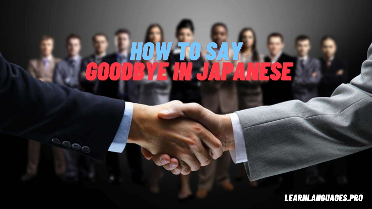 Goodbye in Japanese